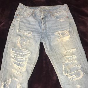 Tom girl crop ripped jeans